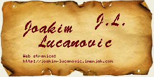 Joakim Lučanović vizit kartica